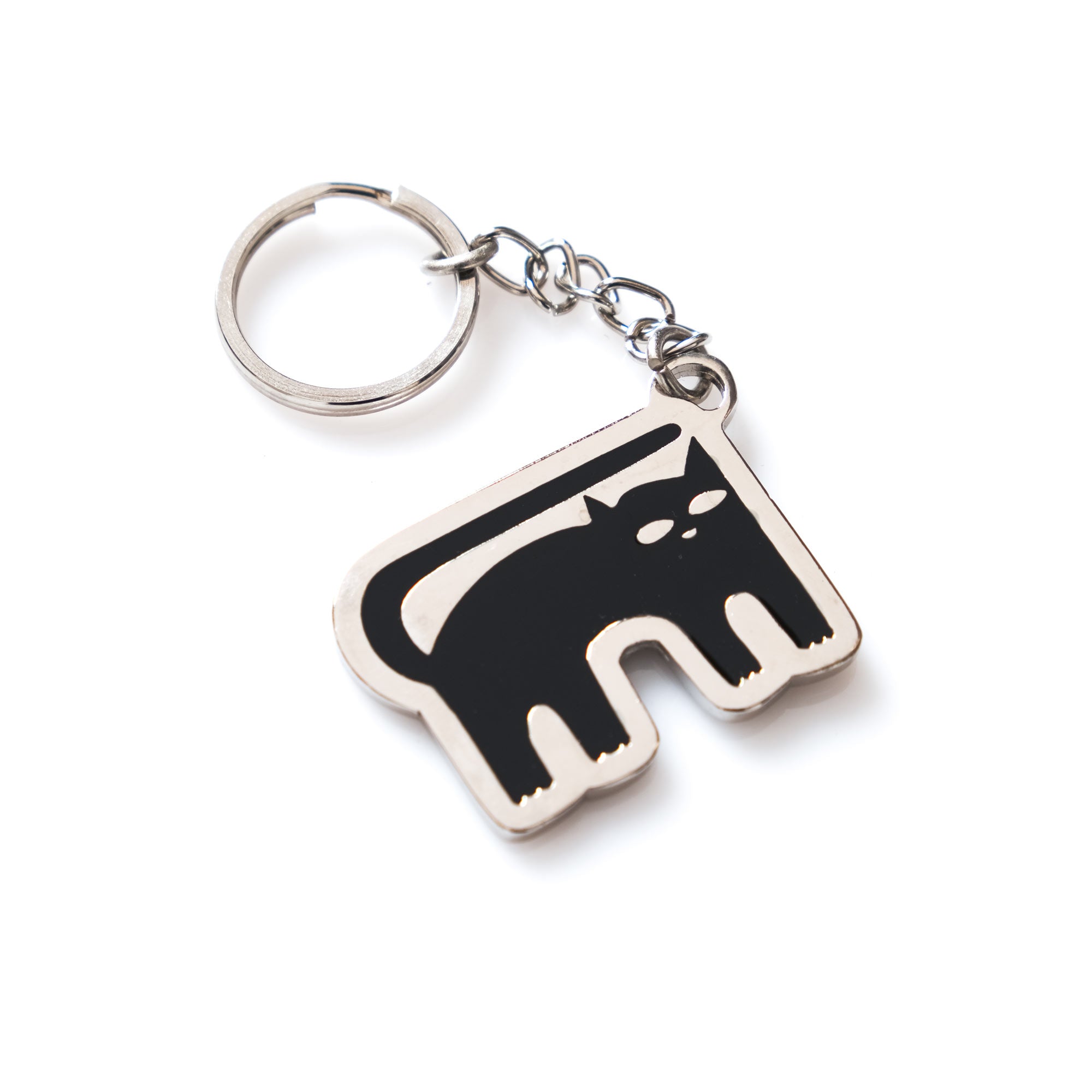 Black cat, tzarica silver keychain – Dechkotzar®