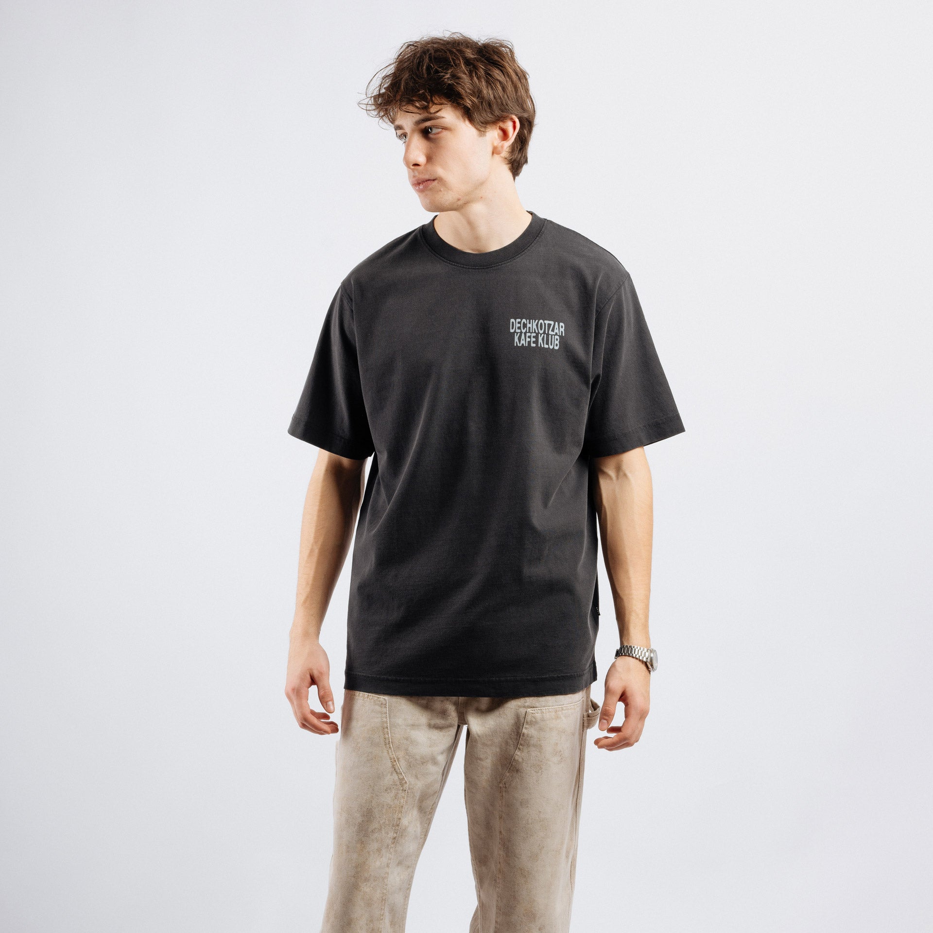 Dechkotzar Kafe Klub, men's oversized t-shirt