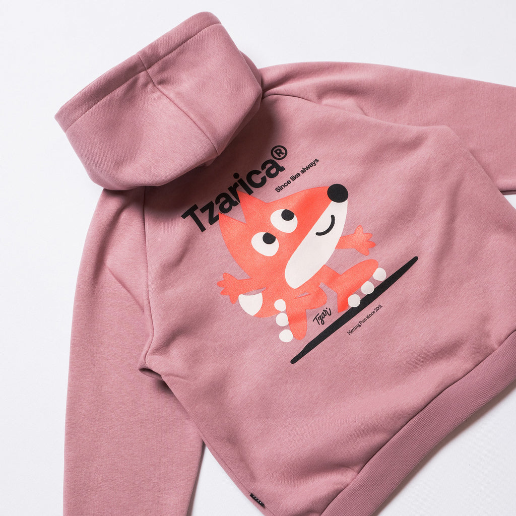 Roller Fox, kids zip-up hoodie