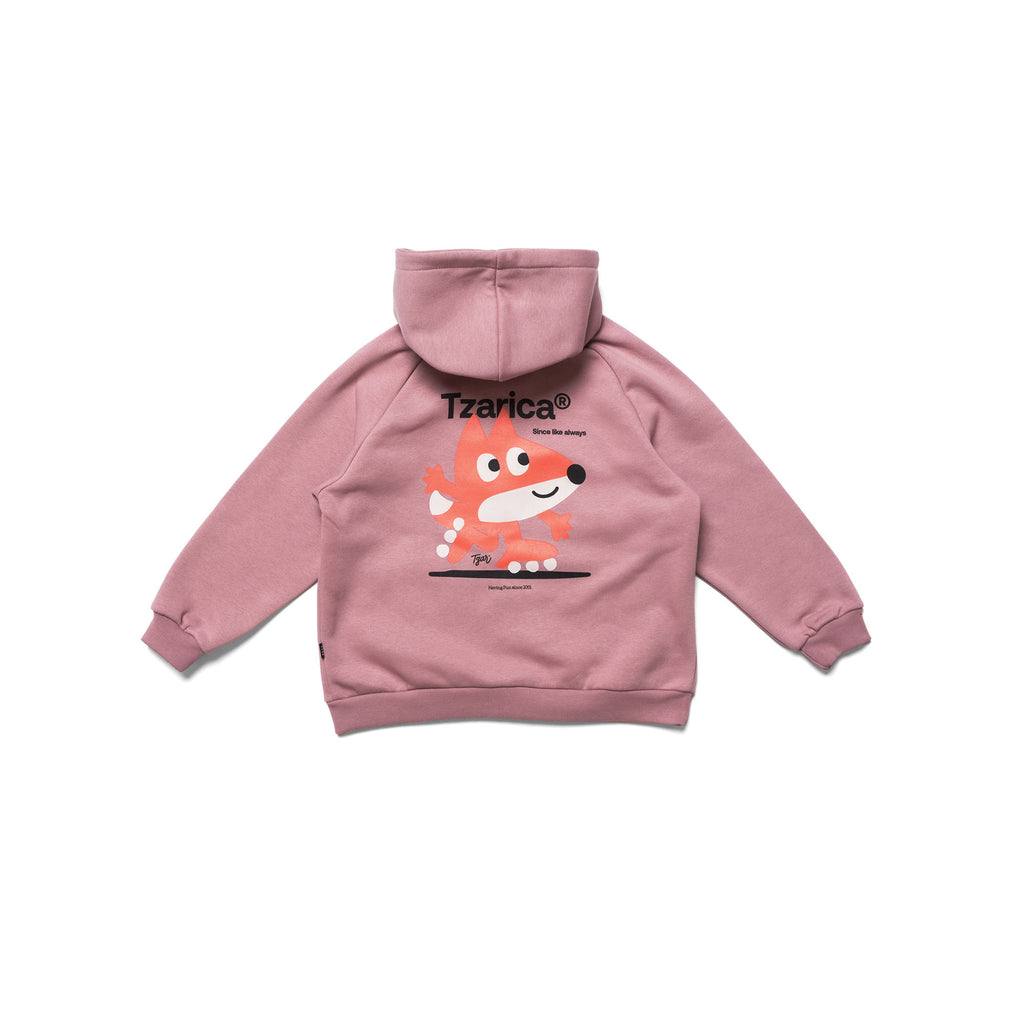 Roller Fox, kids zip-up hoodie
