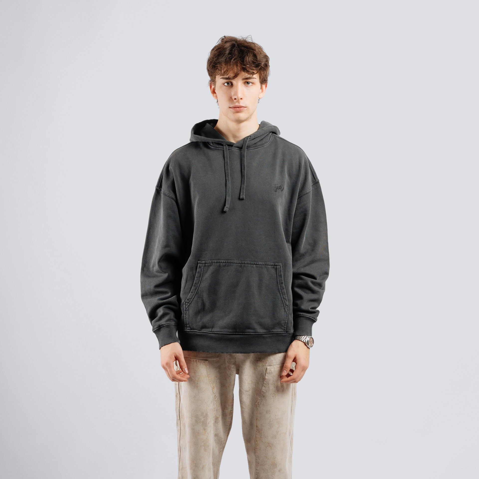 Script w25, men's oversized hoodie