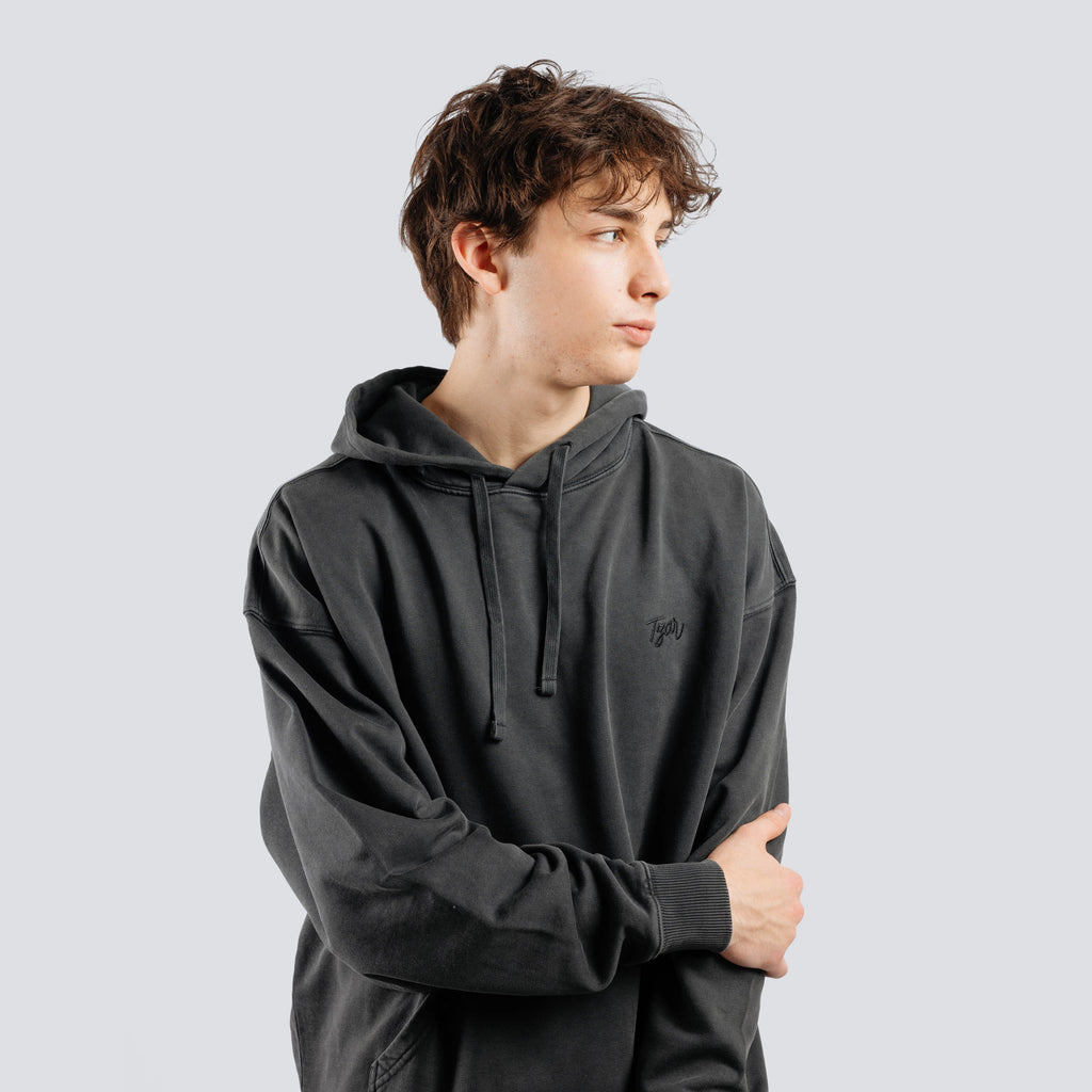 Script w25, men's oversized hoodie