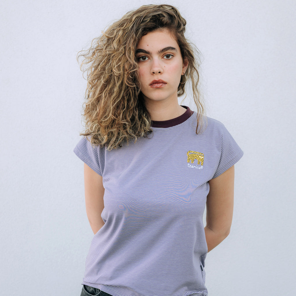 Gepard, striped women's t-shirt