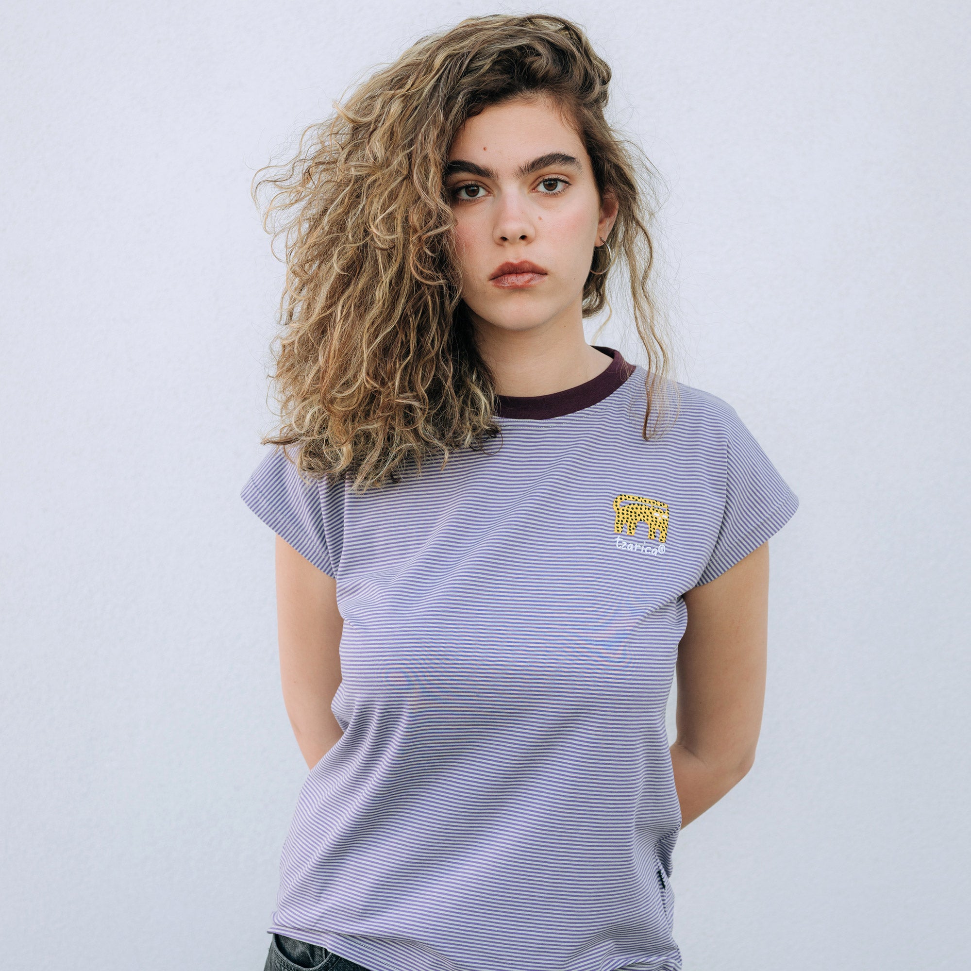 Gepard, striped women's t-shirt