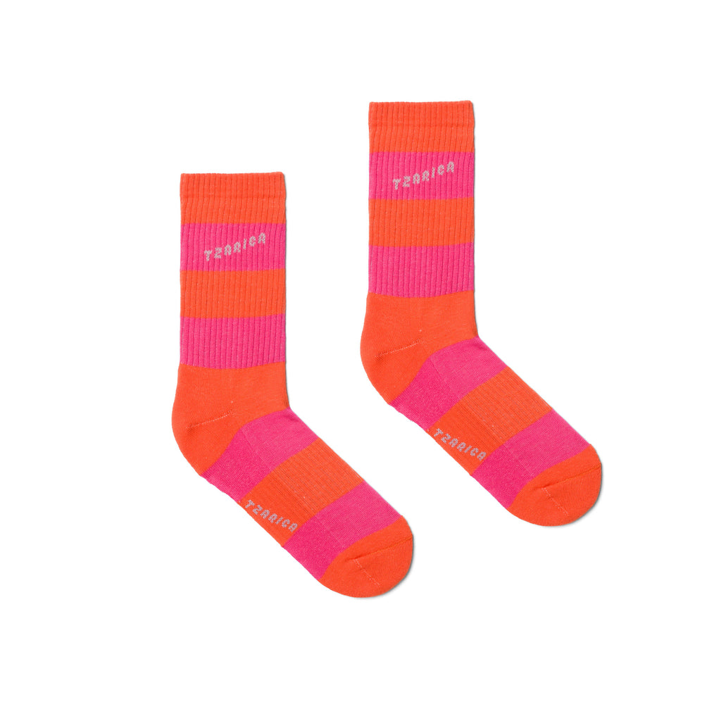 Tzarica, women's striped sport socks