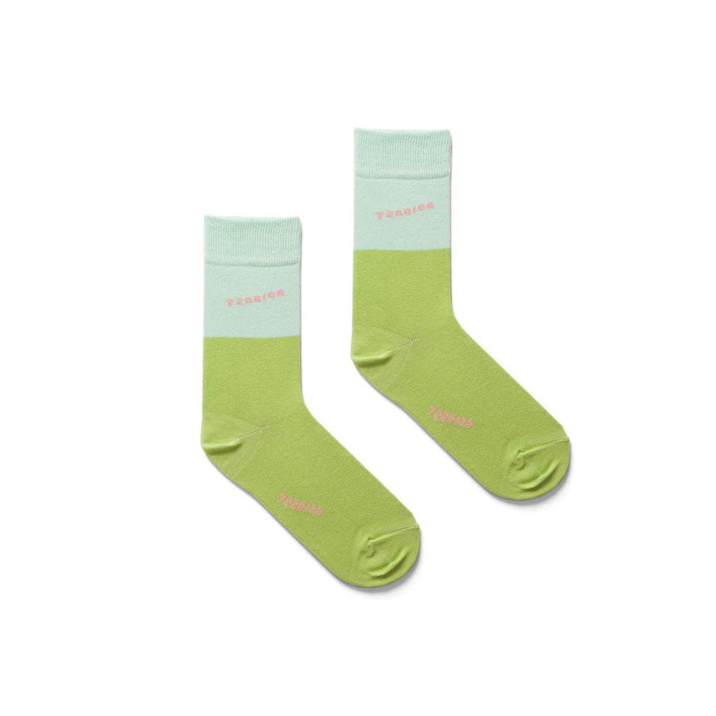 Tzarica, green-mint women's socks