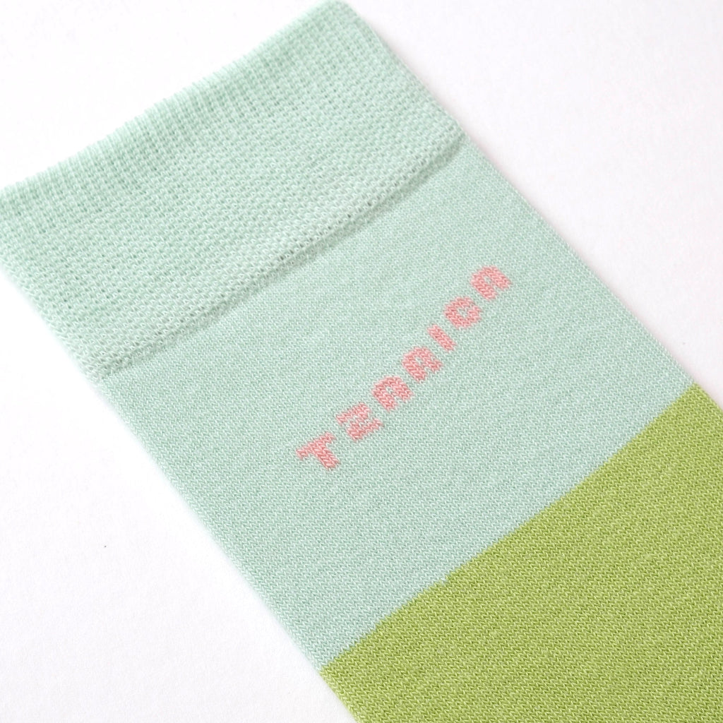 Tzarica, green-mint women's socks