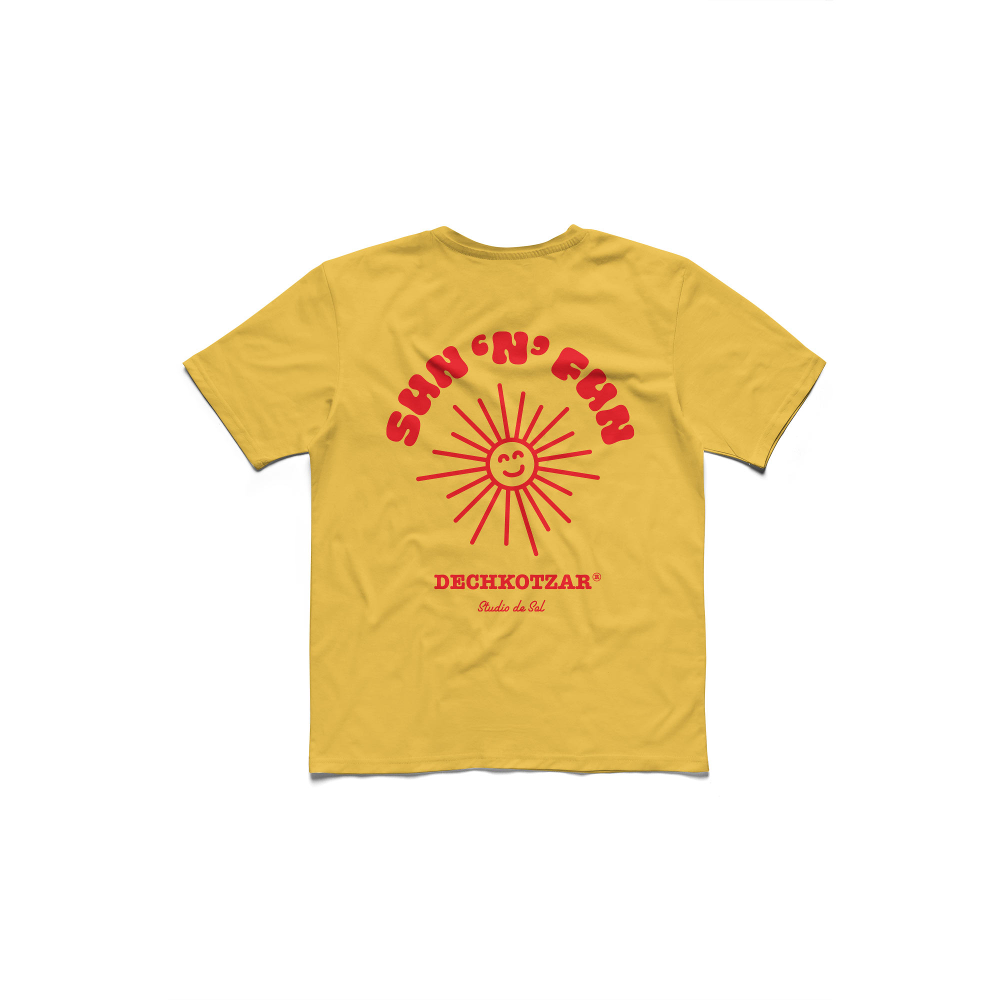 Sun ‘n’ Fun Tzar men’s yellow t-shirt – DechkoTzar