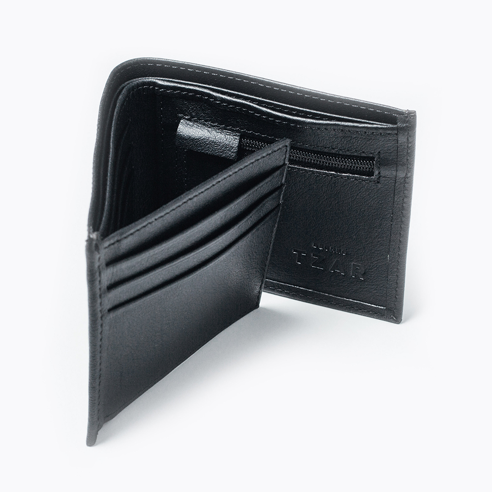 Black leather wallet - DechkoTzar